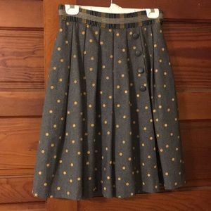 Anthropologie wool knee-length skirt.